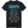 Sum 41 'Blue Demon Skull' (Black) T-Shirt Back