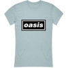 Oasis 'Decca Logo' (Light Blue) Womens Fitted T-Shirt