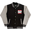 Run DMC 'It's Like That' (Black & Grey) Varsity Jacket Front