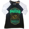 Pantera 'Snakebite XXX Label' 3/4 Length Raglan Womens Fitted Shirt