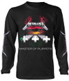 Metallica 'Master Of Puppets Tracks' (Black) Long Sleeve Shirt Front