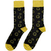 Nirvana 'Outline Happy Faces' (Black & Yellow) Socks (One Size = UK 7-11)