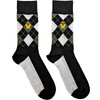 Madness 'Crown & M Green Diamond' (Black) Socks (One Size = UK 7-11)