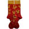 Madness 'Crown & M Pattern' (Red & Yellow) Socks (One Size = UK 7-11)