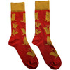 Madness 'Crown & M Pattern' (Red & Yellow) Socks (One Size = UK 7-11)