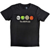 The Beatles 'Apple & Drums' (Black) T-Shirt