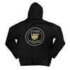 Tupac 'Crown Seal' (Black) Zip Up Hoodie BACK