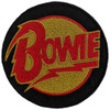 David Bowie 'Diamond Dogs Logo Circle' (Black) (Iron On) Patch