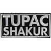 Tupac 'Text Logo' (Black) (Iron On) Patch