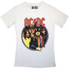 AC/DC 'Highway To Hell Circle' (White) Womens Fitted T-Shirt