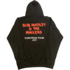 Bob Marley 'Exodus Mic Photo Wailers Tour 77' (Black) Hi-Build Pull Over Hoodie BACK