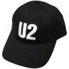 U2 'White Logo' (Black) Baseball Cap