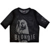Blondie 'Mic Stand' (Black) Womens Mesh Crop Top