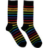 Pink Floyd 'Prism Stripes' (Black) Socks (One Size = UK 6-11)