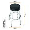 Rocksax Bar Stool Dimensions