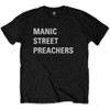Manic Street Preachers 'Block Logo' (Black) T-Shirt Front Print