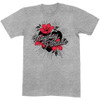 Mayday Parade 'Heart and Flowers' (Grey) T-Shirt