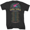 The Monkees 'Guitar Discography' (Black) T-Shirt Back Print