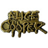 Alice Cooper 'Dripping Logo Gold' Pin Badge