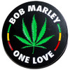 Bob Marley 'Leaf' Pin Badge