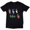 The Beatles 'Colour Faces' (Black) T-Shirt