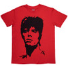 David Bowie '1973 Monochrome' (Red) T-Shirt