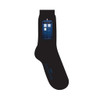 Doctor Who 'Blue Tardis' (Black) Socks (One Size = UK 7-11)