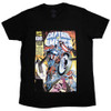 Marvel Captain America 'Wheel Comic Cover' (Black) T-Shirt