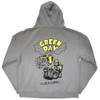 Green Day 'Longview Doodle' (Grey) Zip Up Hoodie BACK