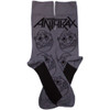 Anthrax 'Faces Pattern Mono' (Grey) Socks (One Size = UK 7-11)
