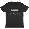 Oasis 'Definitely Maybe Distressed Text Logo' (Charcoal) T-Shirt