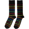 Grateful Dead 'Coloured Logos Pattern' (Black) Socks (One Size = UK 7-11)