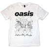 Oasis 'Definitely Maybe Line Drawing' (White) T-Shirt