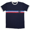 Oasis '1996 Tour Horizontal Stripes' (Blue & White) Eco Ringer