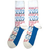 The Beatles 'Help! Outlines Repeat' (White) Socks (One Size = UK 7-11) BACK