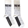 The Beatles 'Revolver Text Outlines Repeat' (White) Socks (One Size = UK 7-11)