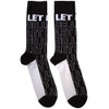 The Beatles 'Let It Be Text Outlines Repeat' (Black) Socks (One Size = UK 7-11)