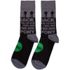 The Beatles 'Rooftop Silhouettes & Apple' (Black) Socks (One Size = UK 7-11)