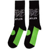 The Beatles 'White Album Faces Outlines & Apple' (Black) Socks (One Size = UK 7-11)