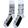 The Beatles 'All You Need Is Love & Drum' (Grey) Socks (One Size = UK 7-11)