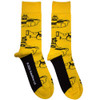 The Beatles 'Sub Outline Repeat' (Yellow) Socks (One Size = UK 7-11)