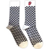The Rolling Stones 'Check' (White) Socks (One Size = UK 7-11)