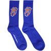 The Rolling Stones 'Doodle Tongue' (Blue) Socks (One Size = UK 7-11)