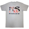 Nas 'One Mic' (Grey) T-Shirt BACK