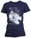 Sex Pistols 'Manchester Flyer' (Blue) Womens Fitted T-Shirt