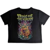 Bring Me The Horizon 'Smoking Dinosaur' (Black) Womens Crop Top