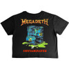 Megadeth 'Contaminated' (Black) Womens Crop Top BACK
