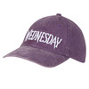 Wednesday 'Logo' (Purple) Washed Baseball Cap Front