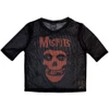 Misfits 'Orange Logo & Skull' (Black) Womens Mesh Crop Top