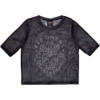 Bad Omens 'Moth Skull' (Grey) Womens Crop Top